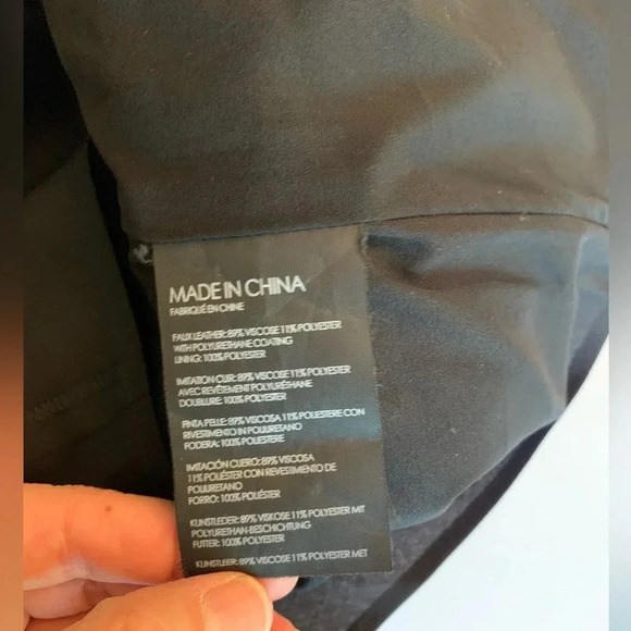 Club Monaco black faux leather mini skirt - Picture 12 of 13